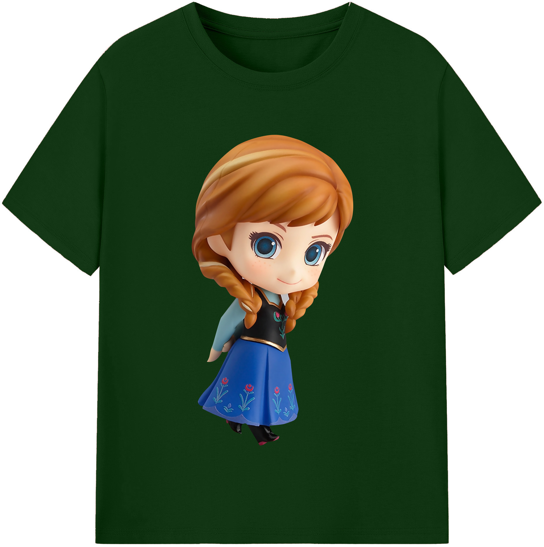 （画像用） アナと雪の女王 アンナ エルサ Frozen Anna Elsa 綿100％半袖Tシャツ（フロントプリント）